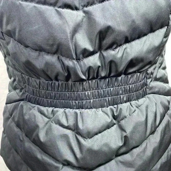 Talbots Black Down Feather Vest with Gold Zippers.  Size P Small. - Picture 5 of 9